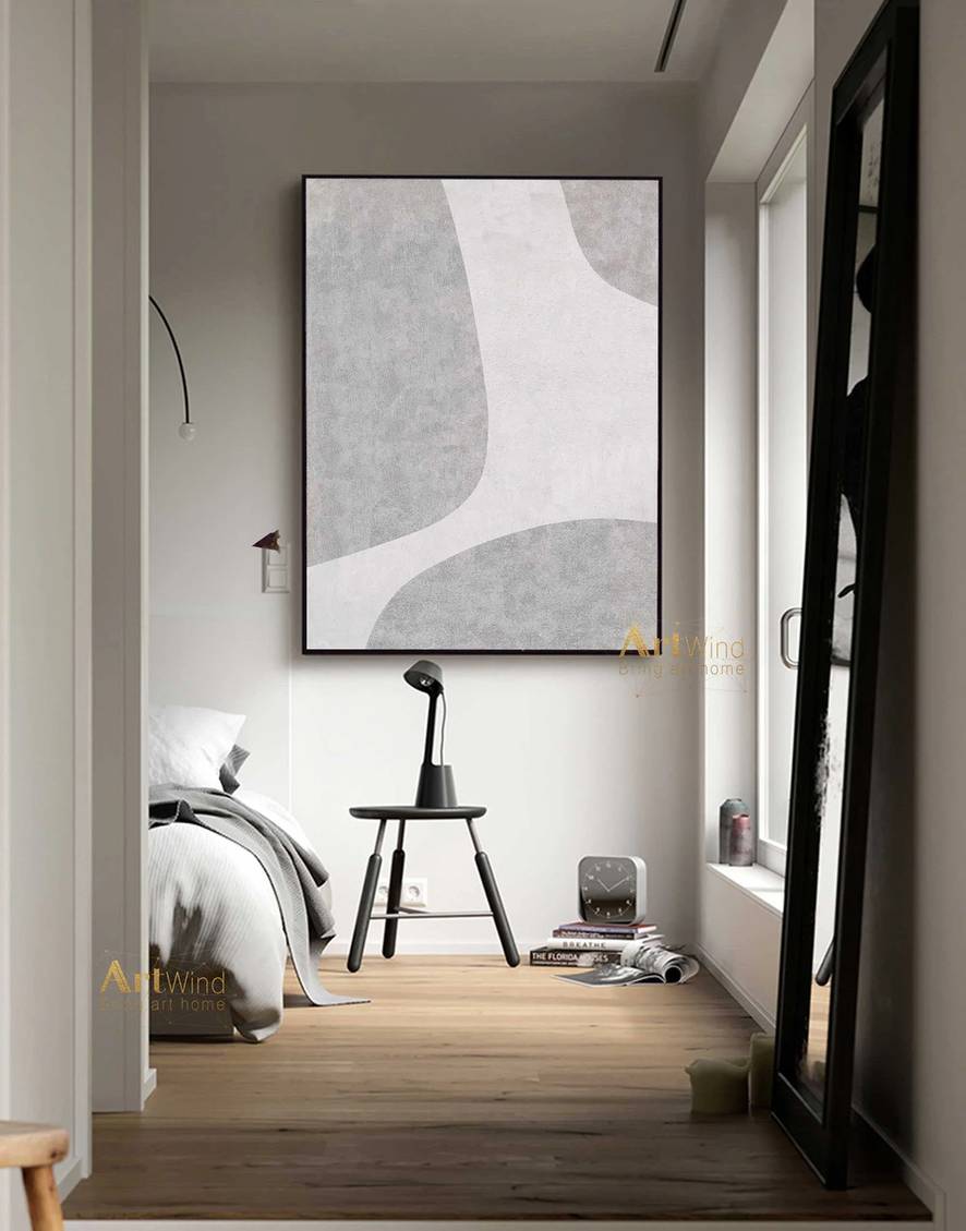 Gray Handmade You Contemporary Dining Abstract Canvas Artwork 0KH5X